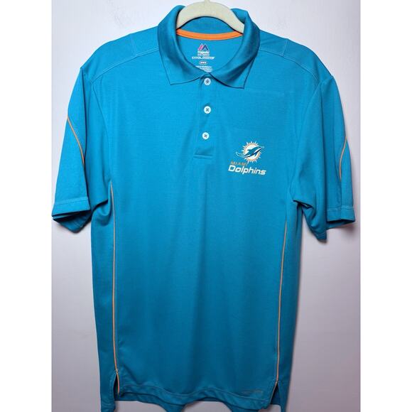 NFL Team Apparel Miami Dolphins Golf Shirt Men's Sz Medium Football - Picture 1 of 9